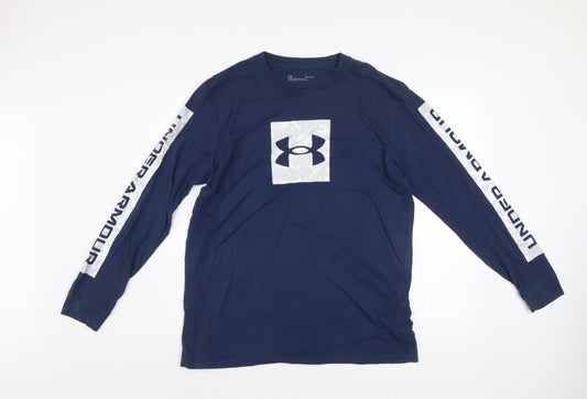 Under Armour Men's Blue Long Sleeve Crew Neck Sports Top M