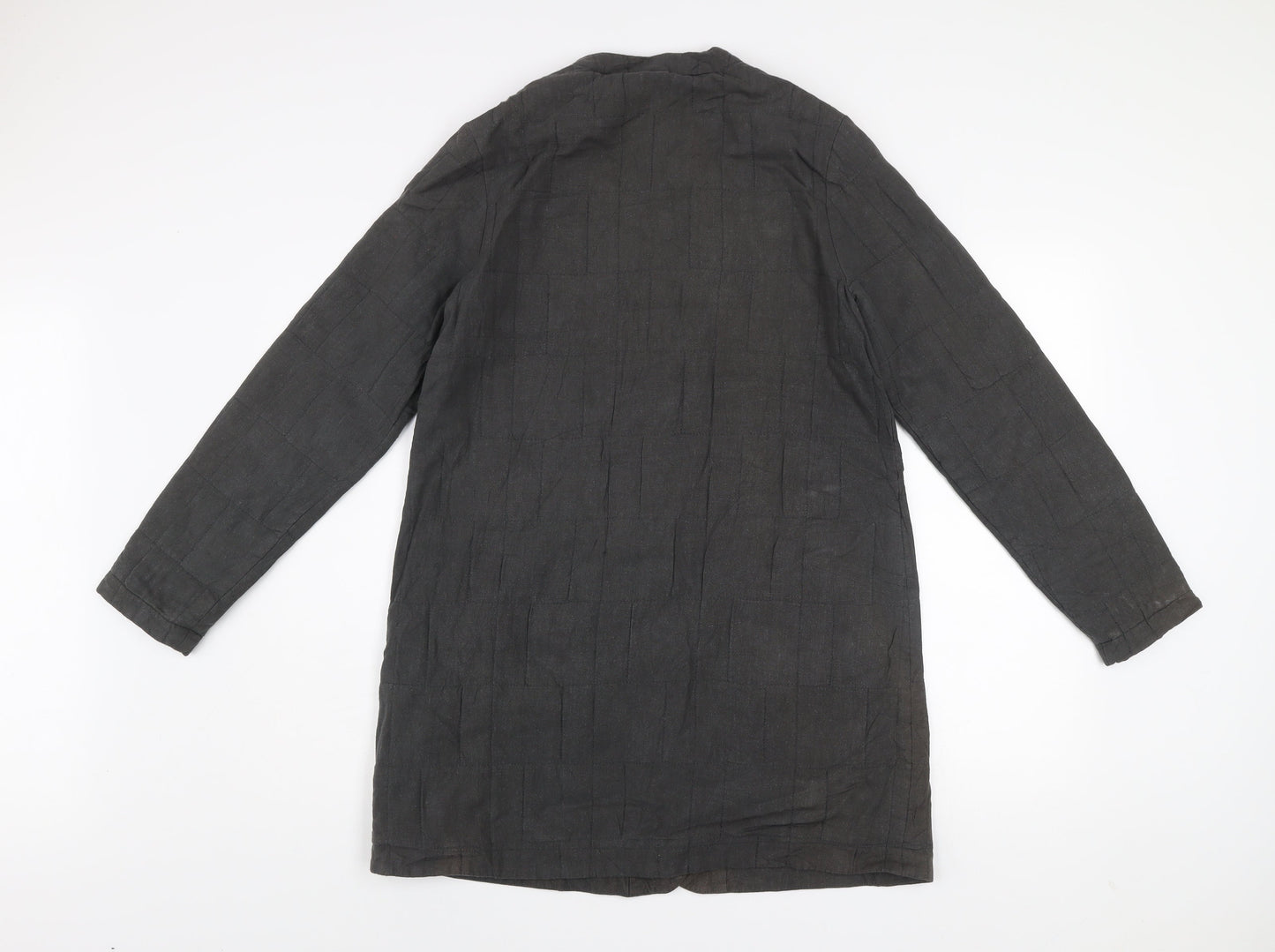 Seasalt Cornwall Women's Grey Linen Blend Long Coat UK 8