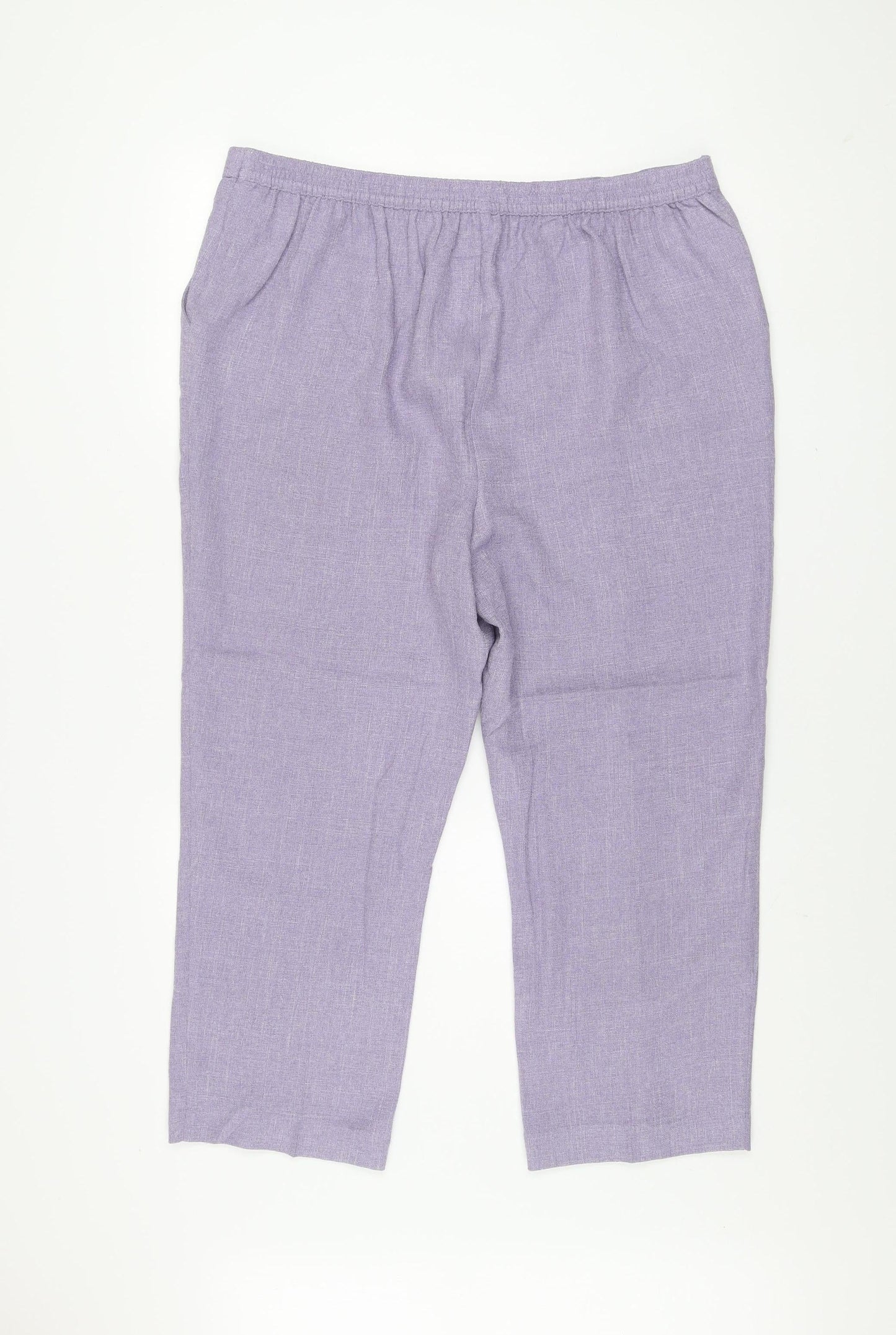 Honor Millburn Women’s Purple Polyester Straight Trousers Size 18