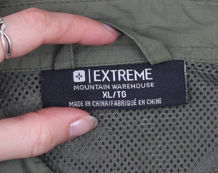 Mountain Warehouse Men's Green XL Button-Up Nylon Travel Shirt