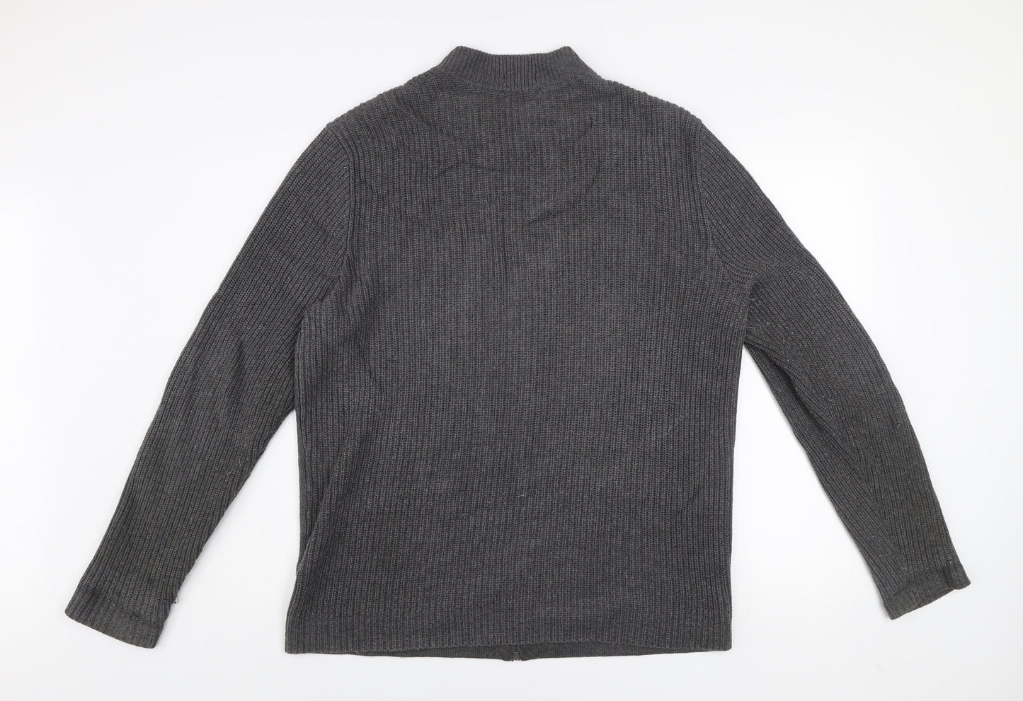 Hugo Boss Men's Grey Slim Fit Cotton Wool Full Zip Jacket XL