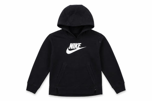 Nike Boys Black Pullover Hoodie XS 122-128cm Cotton Blend Logo Sweatshirt