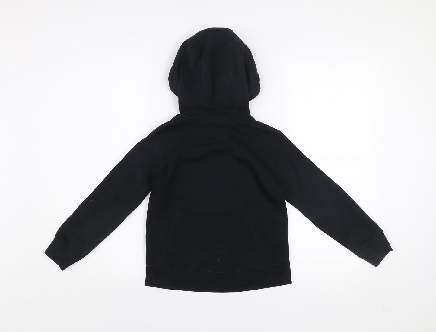 Nike Boys Black Pullover Hoodie XS 122-128cm Cotton Blend Logo Sweatshirt