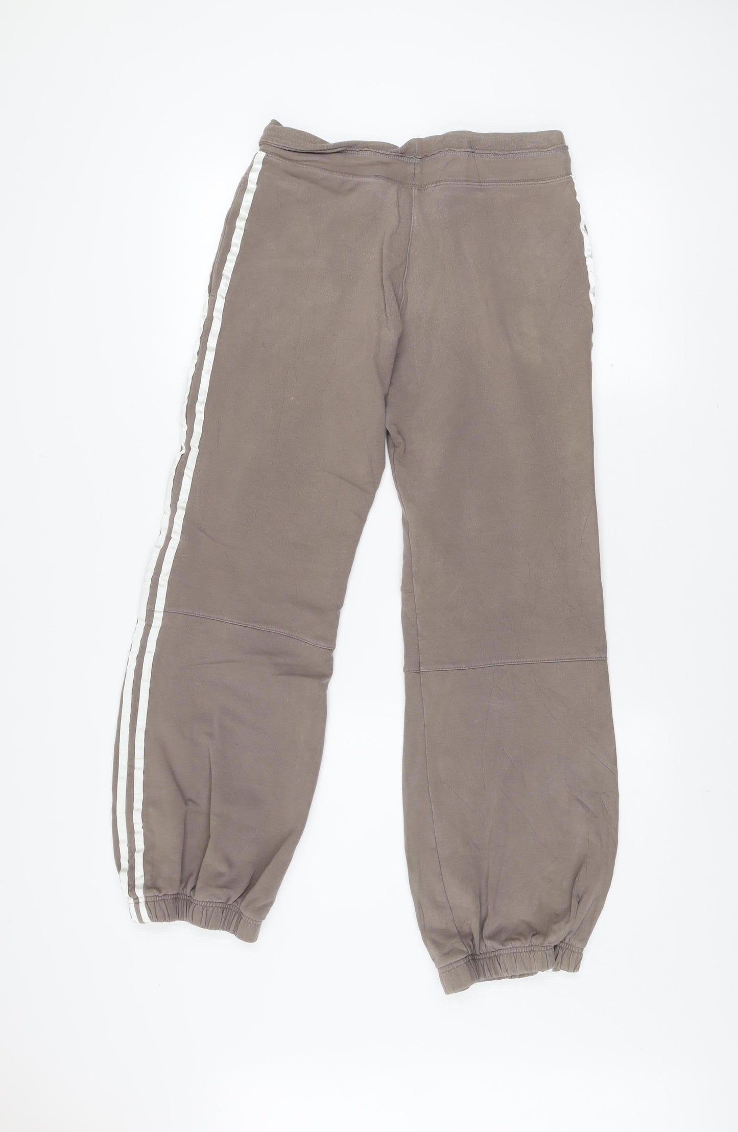 Adidas Womens Brown Jogger Trousers Size 10 Cotton Blend Activewear