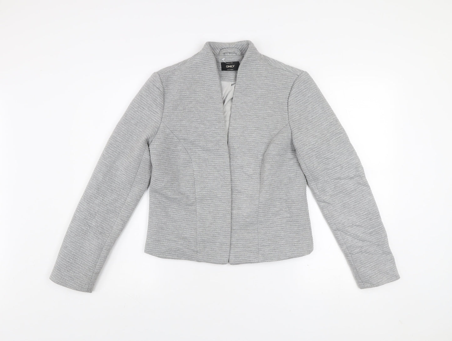 ONLY Womens Grey Slim Fit Lined Blazer Jacket Size 12