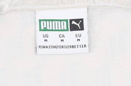 Puma Womens Blue Geometric Cotton Camisole Tank Top M