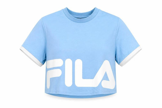 Womens UK Size S FILA Blue Polyester Blend T-Shirt
