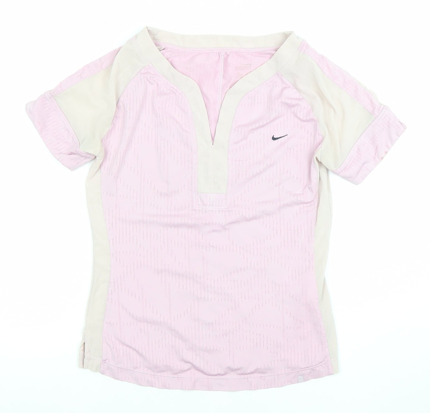 Nike Women’s Pink Short Sleeve V-Neck Athletic Top M