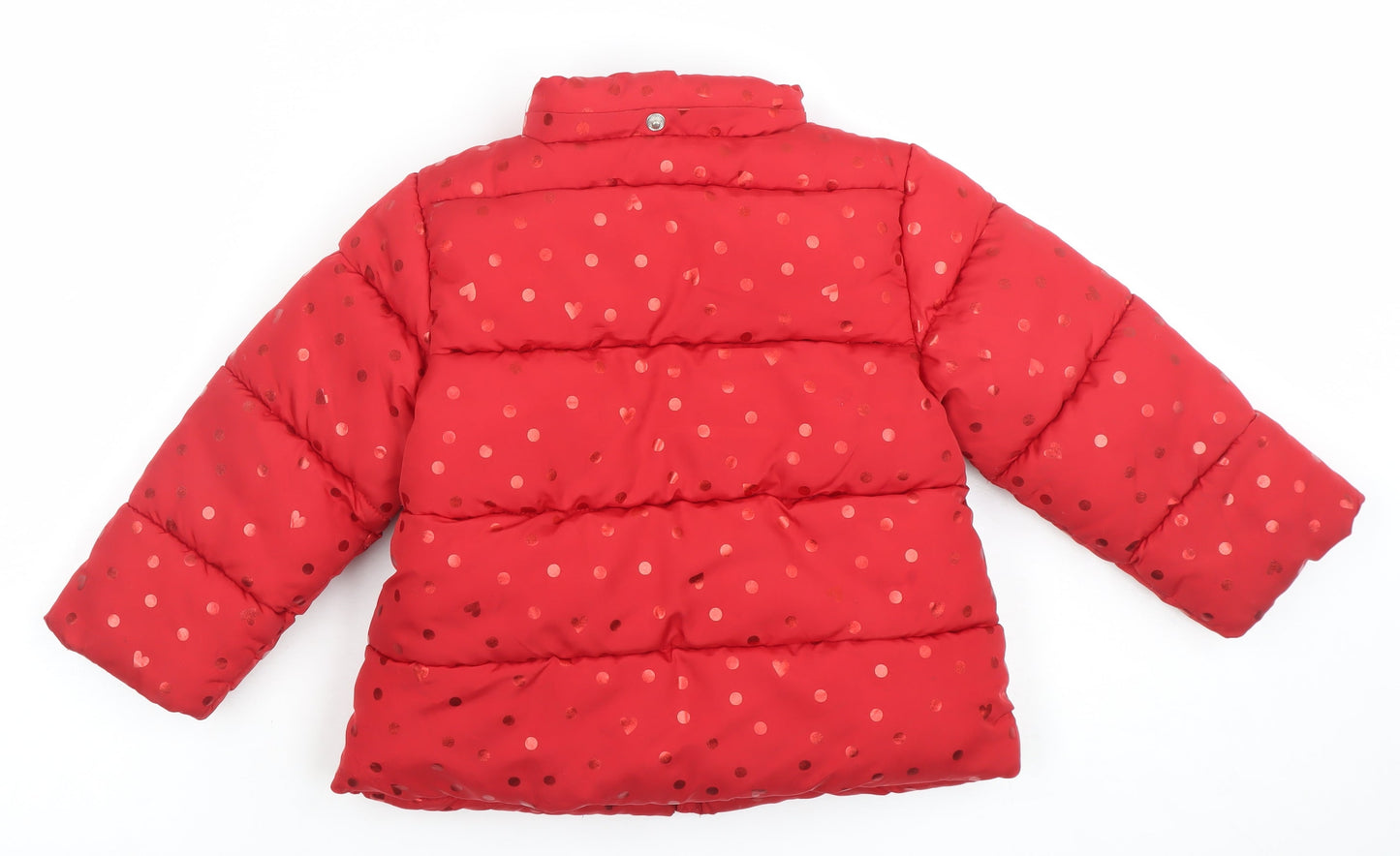 Chicco Girls Red Polka Dot Puffer Jacket 3 Years Winter Coat