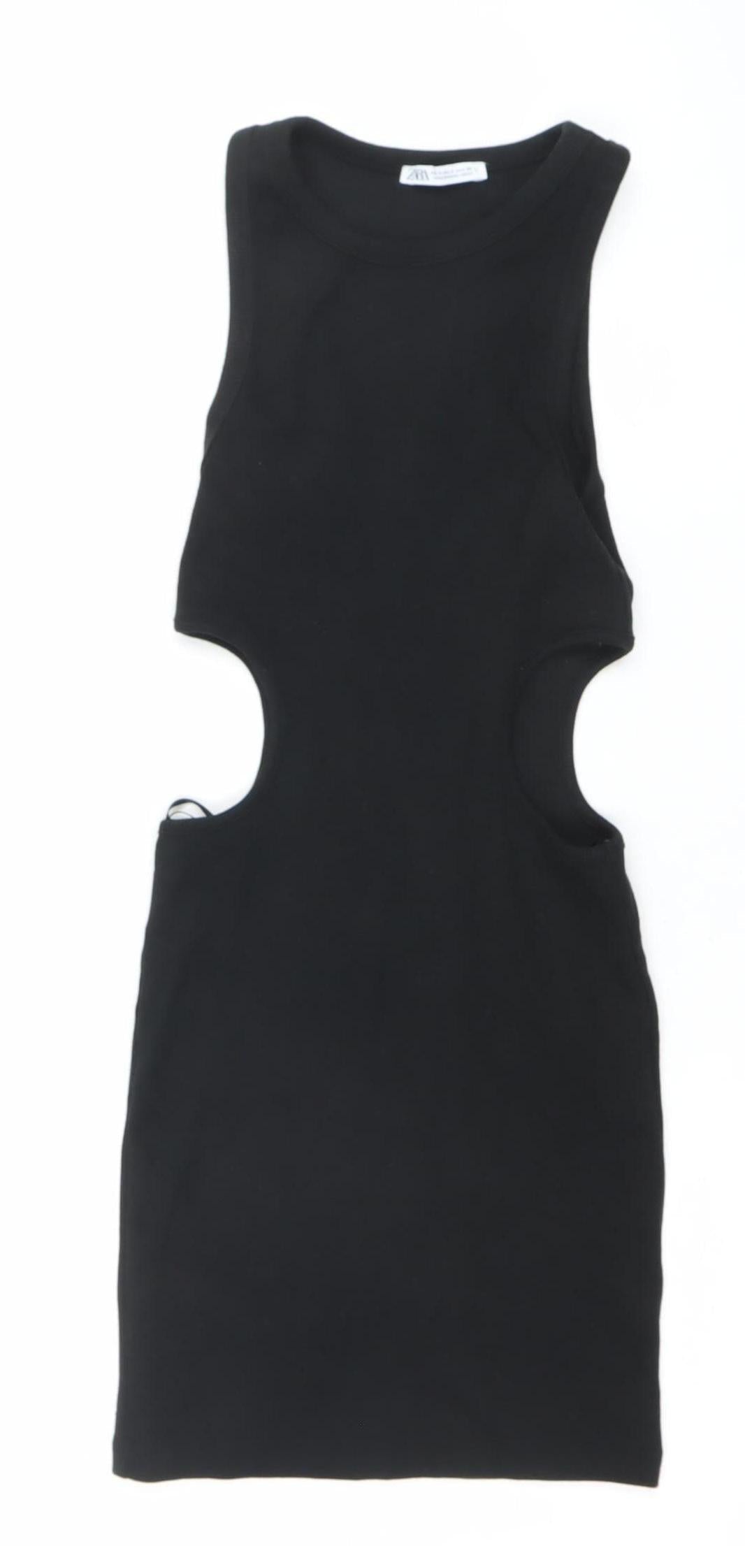 Zara Women’s Black Sleeveless Bodycon Mini Dress Size S