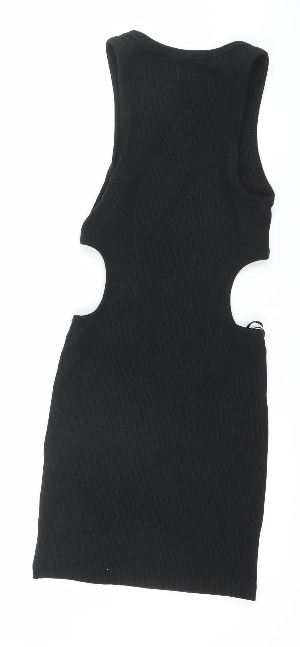 Zara Women’s Black Sleeveless Bodycon Mini Dress Size S