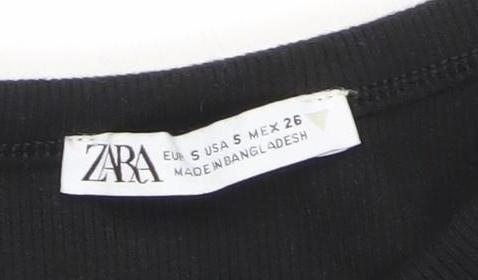 Zara Women’s Black Sleeveless Bodycon Mini Dress Size S