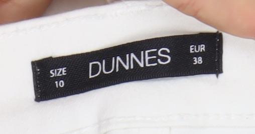 Dunnes Women’s Ivory Straight Leg Jeans Size 10 Stretch Denim