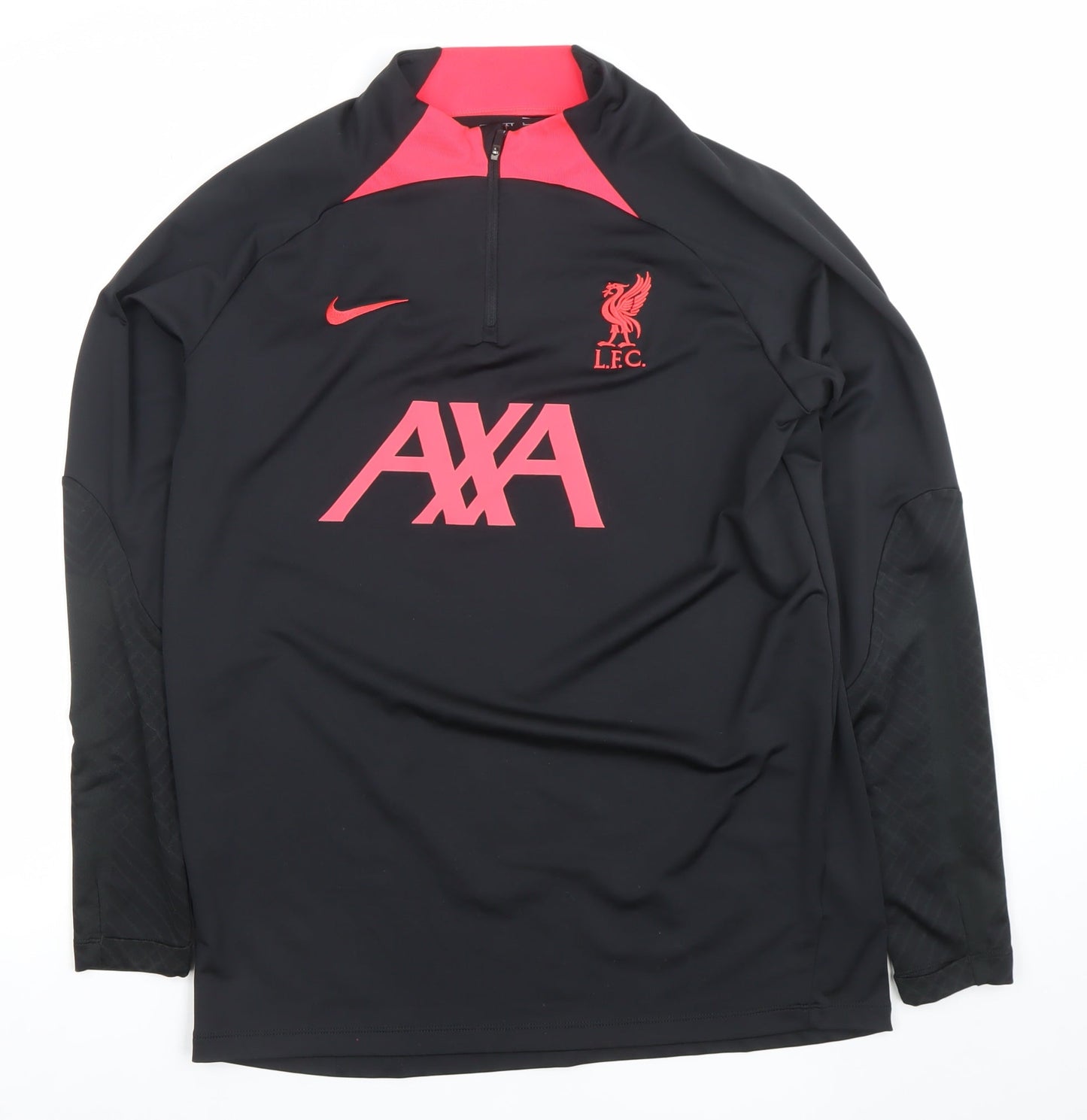 Nike Men’s Black L Liverpool FC Dri-FIT 1/4 Zip Slim Fit Football Top