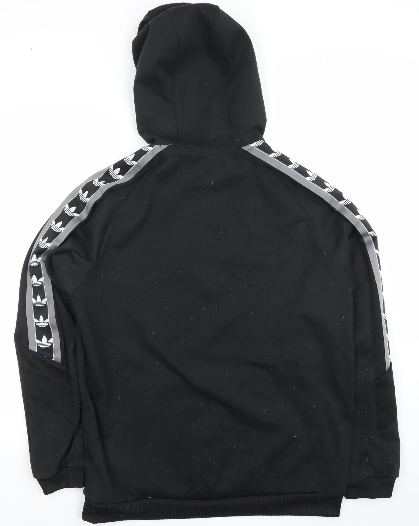 Adidas Mens Black Pullover Hoodie Medium Sports Fleece Regular Fit