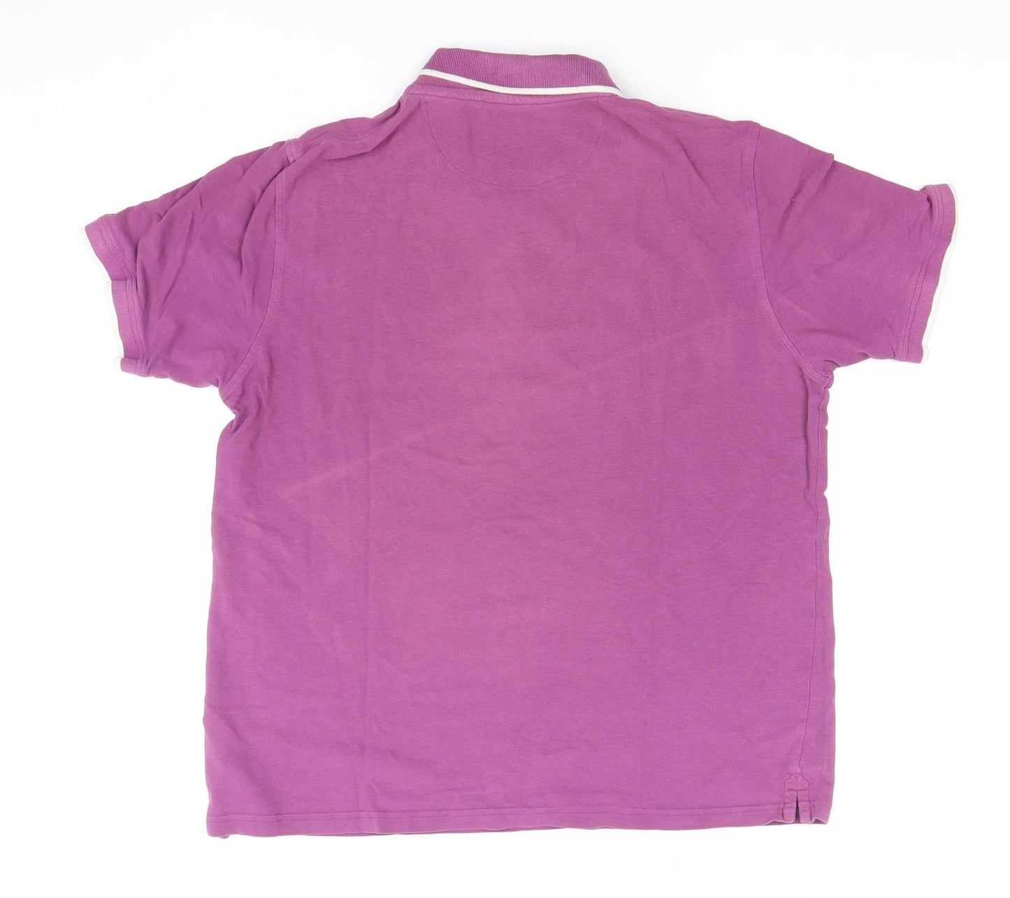 James Pringle Men’s Purple Cotton Polo Shirt Size M Short Sleeve