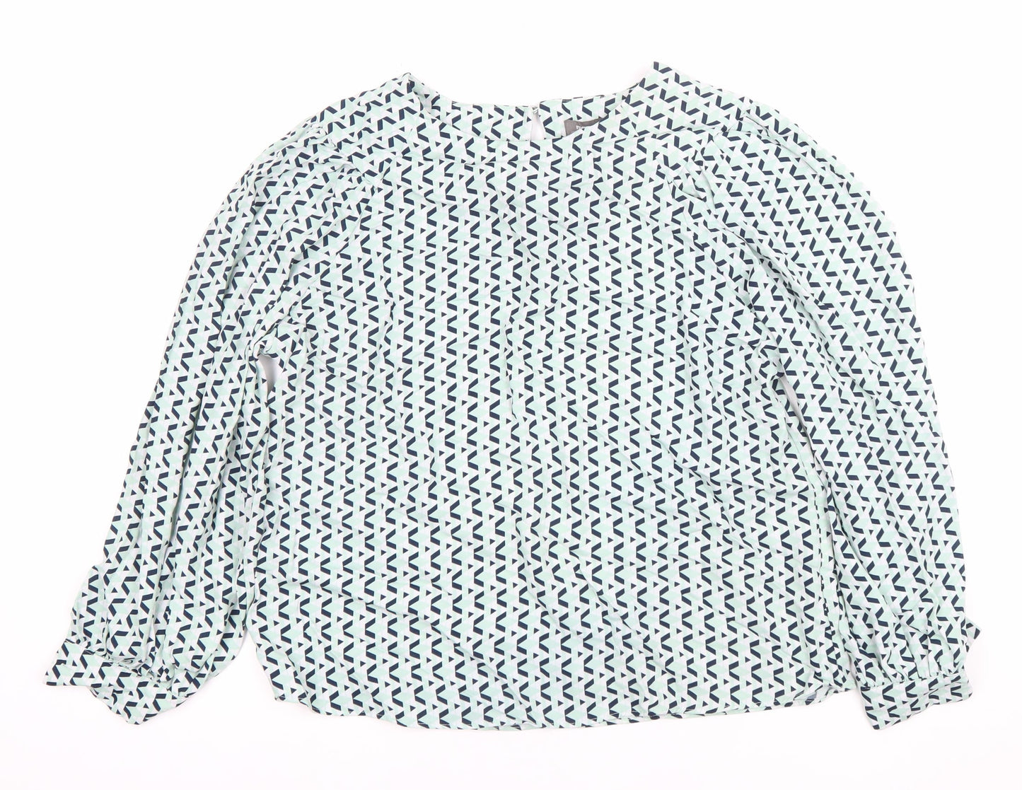 Max Women’s Multicoloured Geometric Long Sleeve Blouse UK 14