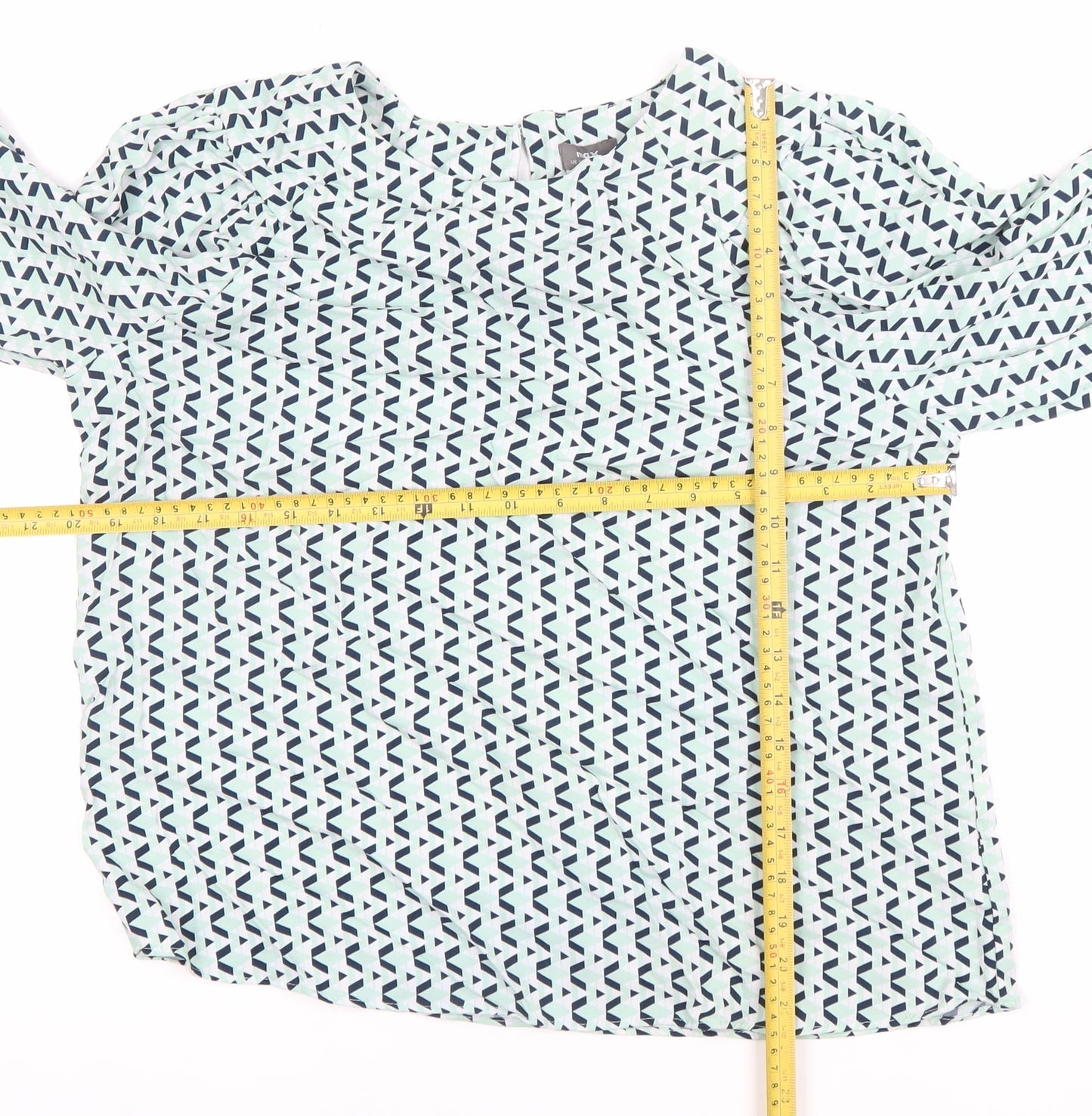 Max Women’s Multicoloured Geometric Long Sleeve Blouse UK 14