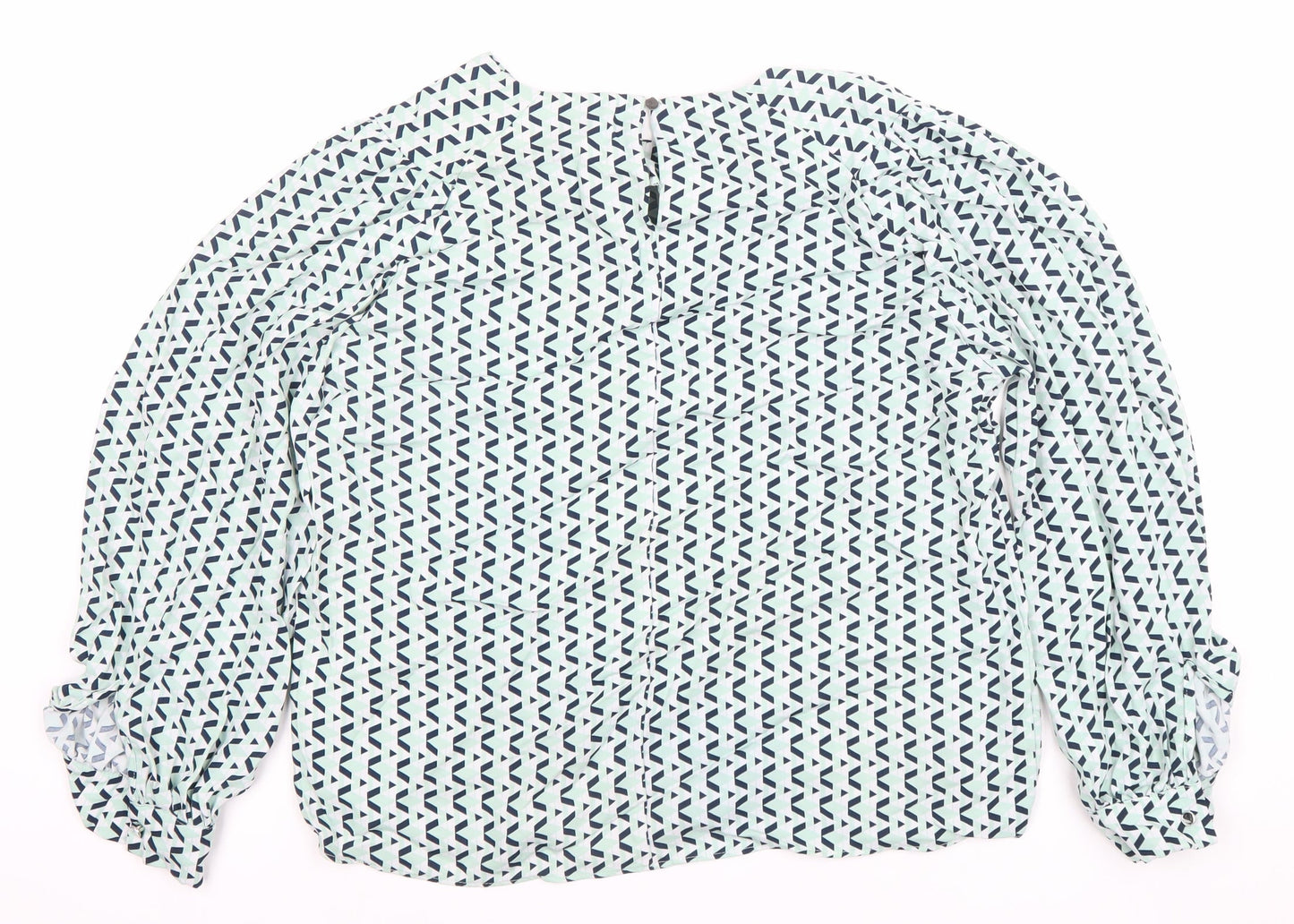 Max Women’s Multicoloured Geometric Long Sleeve Blouse UK 14