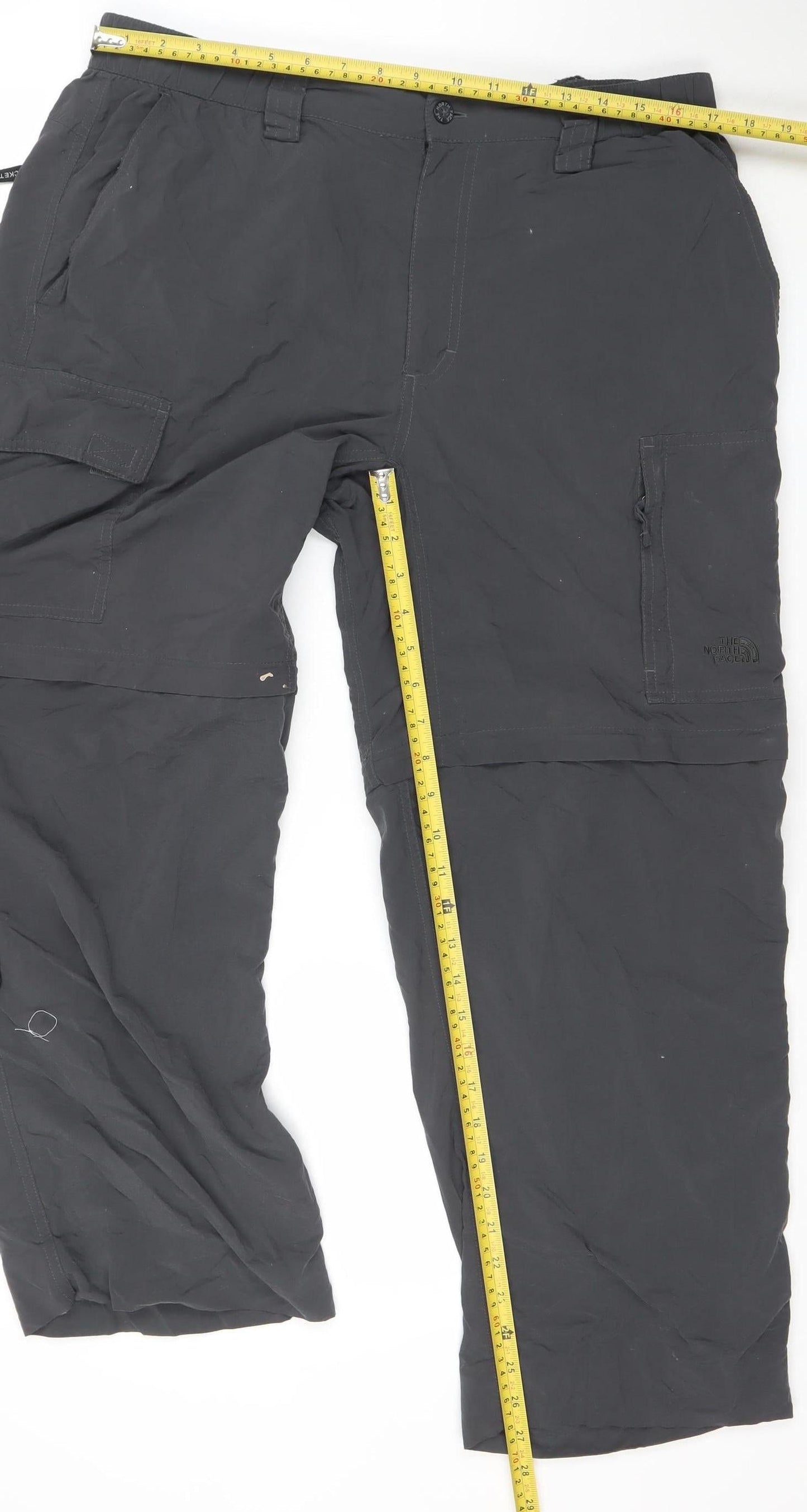 The North Face Men's Black Nylon Cargo Trousers L Lightweight Outdoor