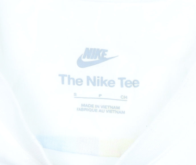 Nike Men's White Graphic Retro Sports T-Shirt Size S