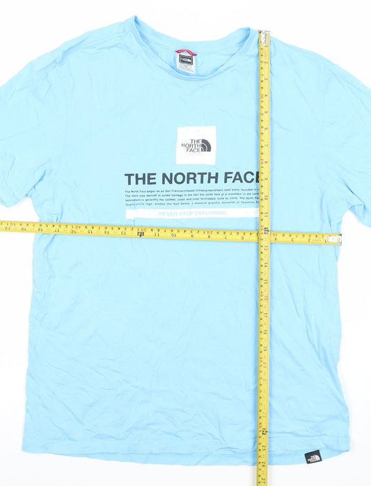 The North Face Men's Blue Cotton Graphic Outdoor T-Shirt M