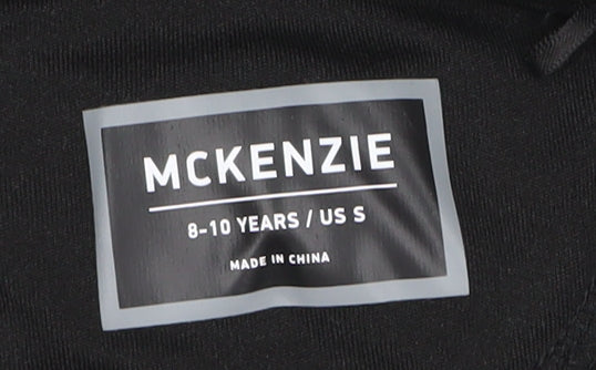 McKenzie Boys Black 8-10 Years 1/2 Zip Hooded Pullover Sweatshirt