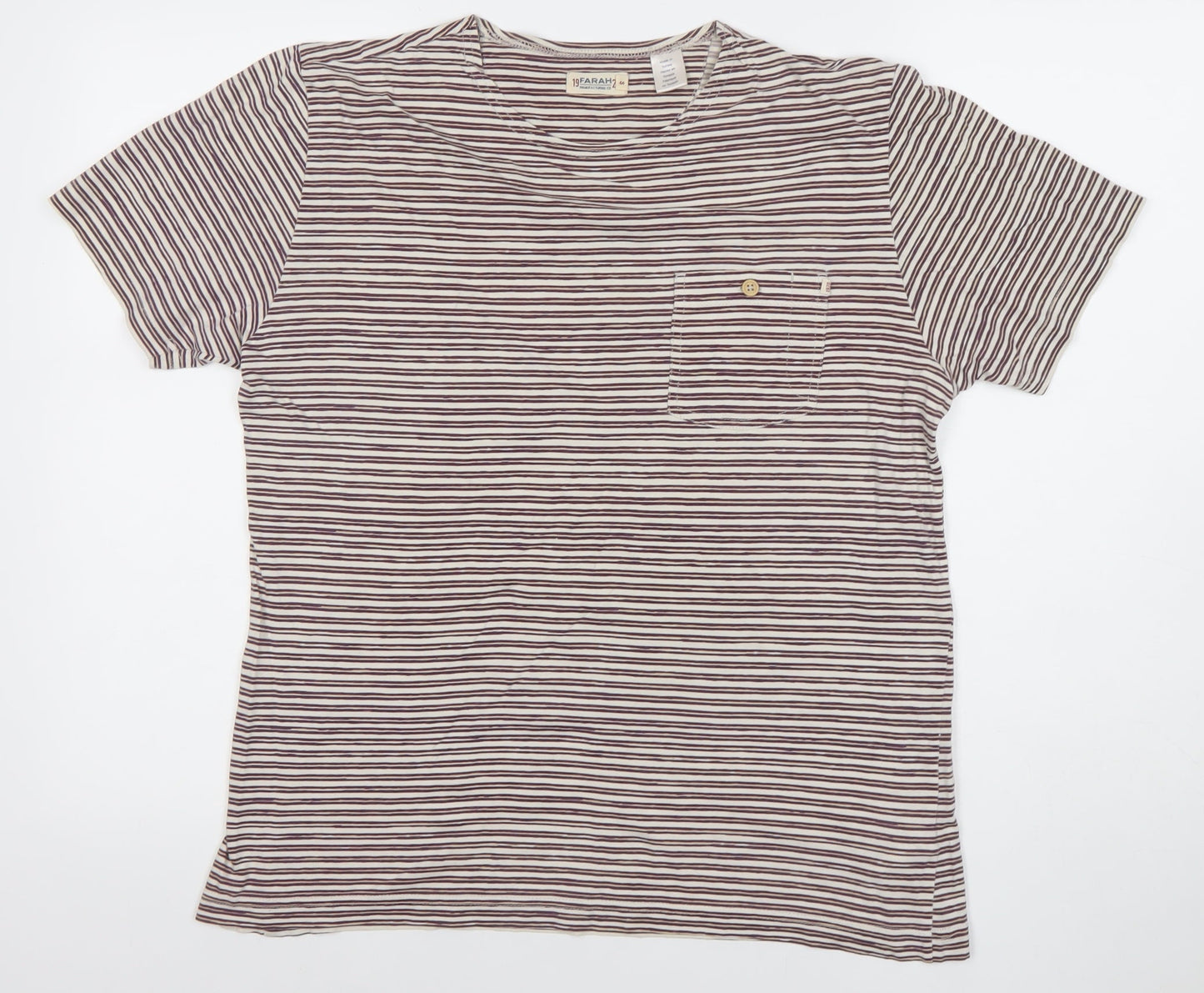 Mens UK Size XS Farah Beige  Cotton T-Shirt