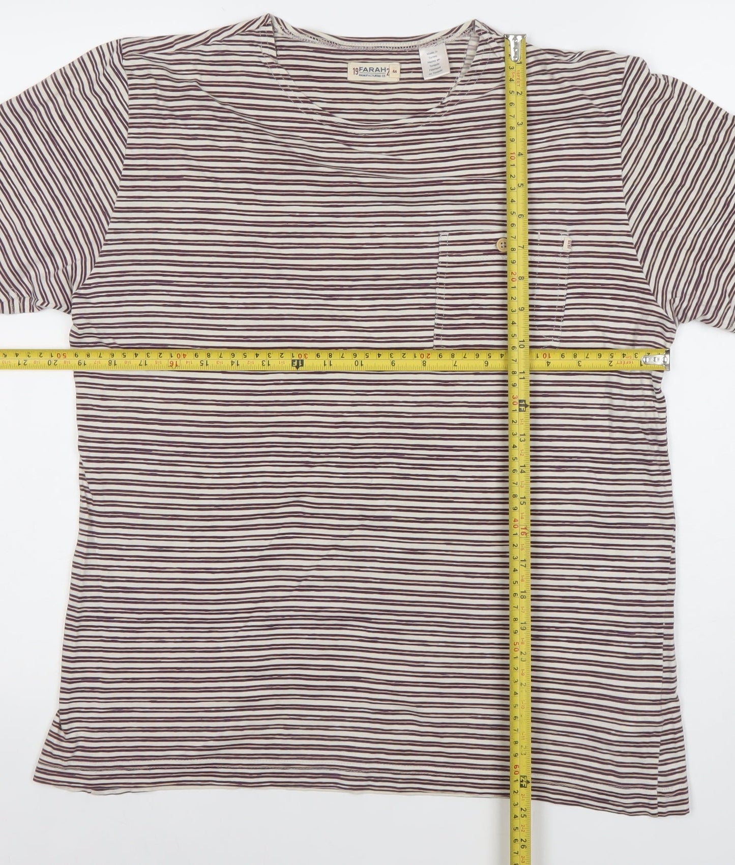 Mens UK Size XS Farah Beige  Cotton T-Shirt