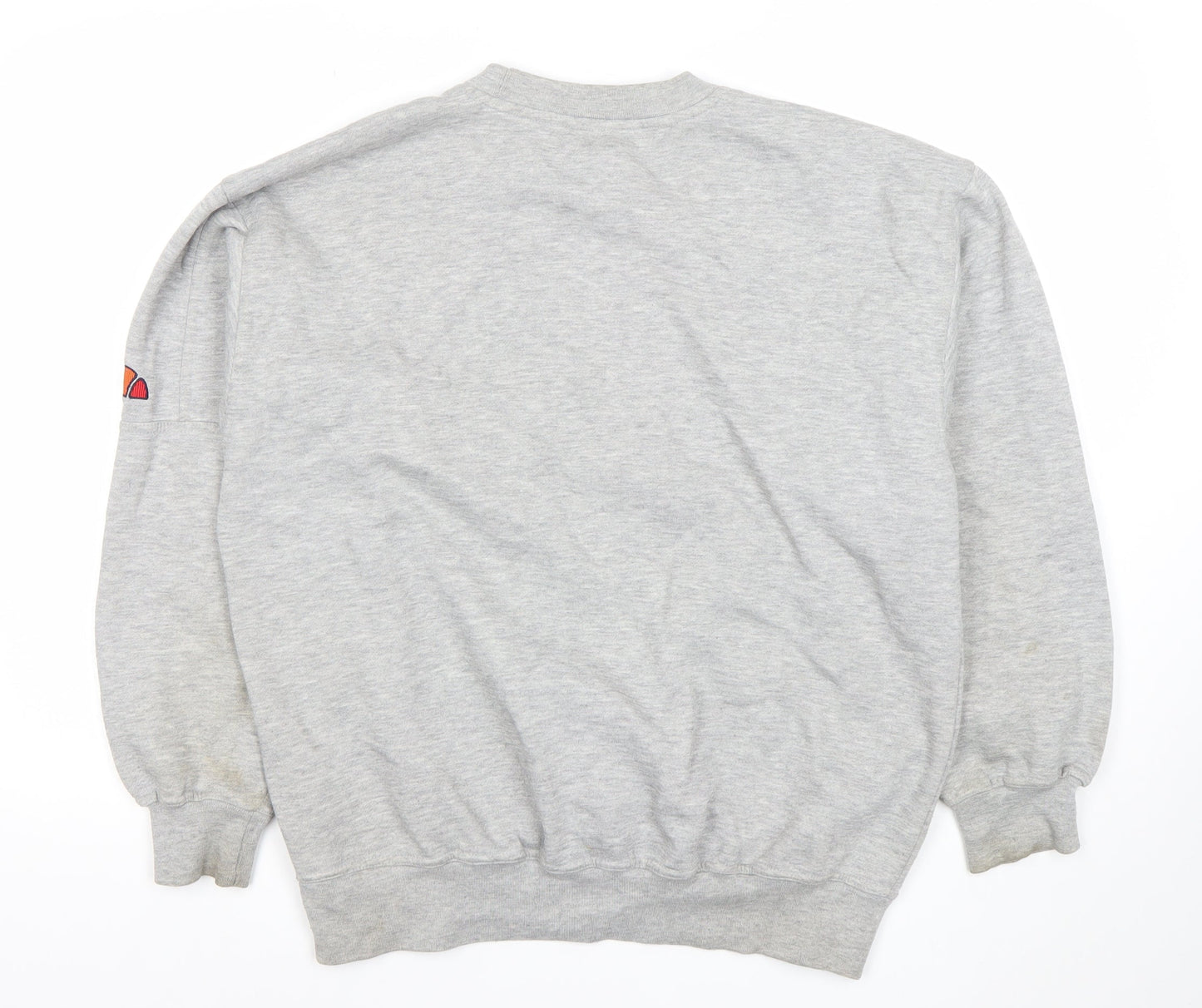 Ellesse Men's Grey Pullover Sweatshirt M Retro Embroidered Logo