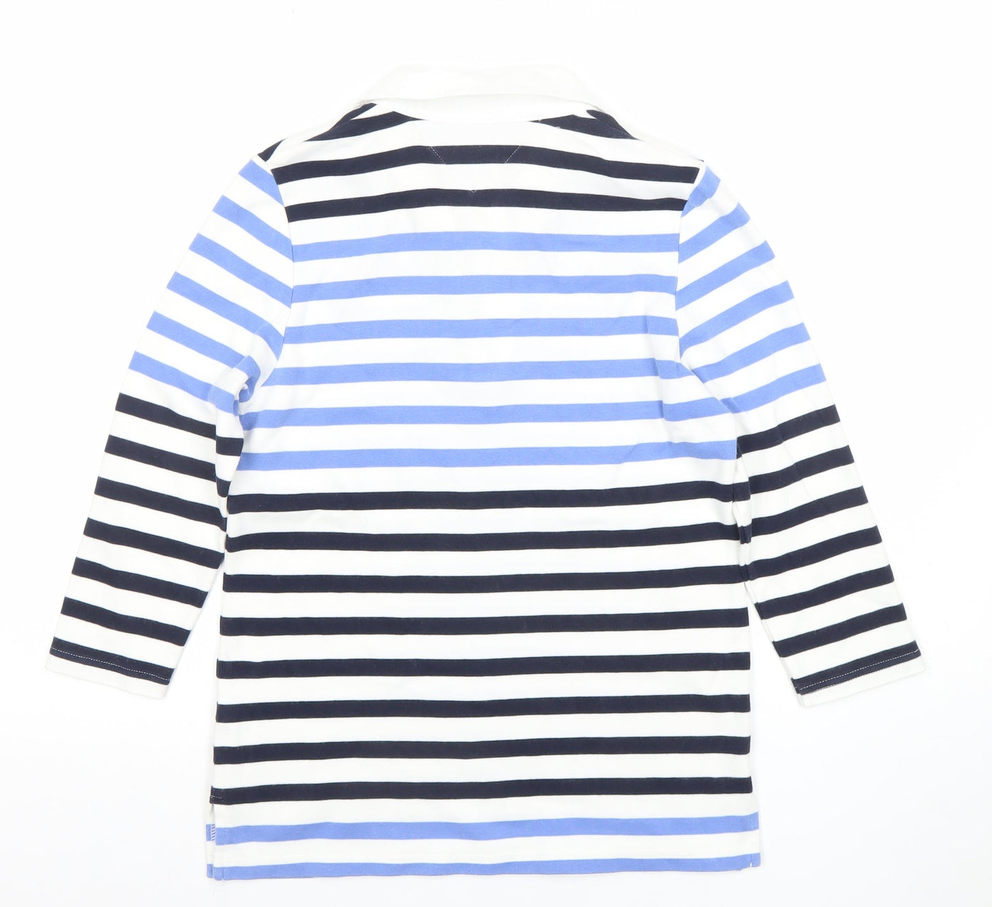 Joules Womens Multicoloured Striped Polo Shirt Size 10 Cotton