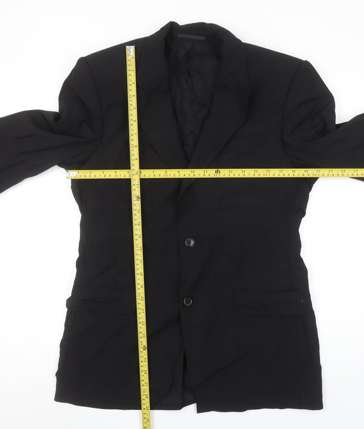 Hugo Boss Men's Black Wool Classic Blazer Jacket Size 38 Regular