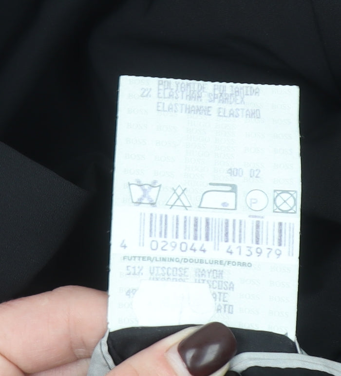 Hugo Boss Men's Black Wool Classic Blazer Jacket Size 38 Regular