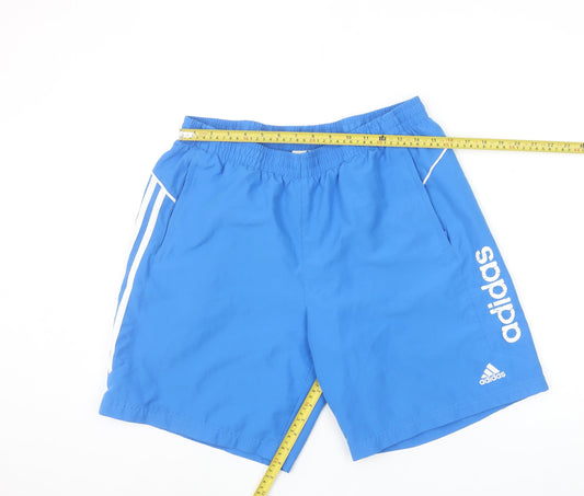 Adidas Men's Blue Large Athletic Quick Dry Activewear Shorts