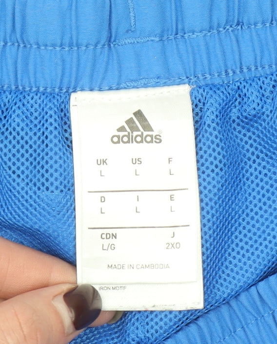 Adidas Men's Blue Large Athletic Quick Dry Activewear Shorts