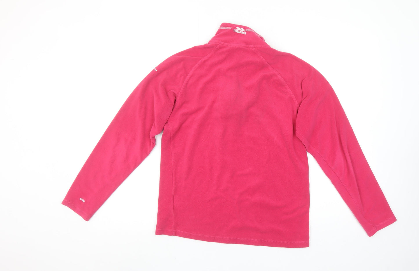 Trespass Women Pink Fleece Pullover Sweatshirt L 1/2 Zip Warm Lined
