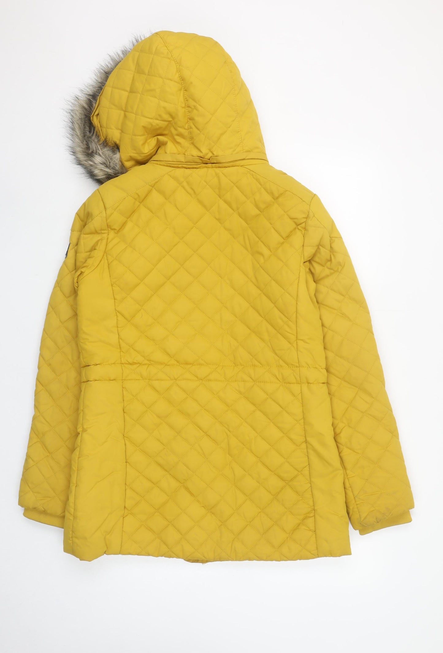 Regatta Womens Yellow Quilted Hooded Jacket Size 12