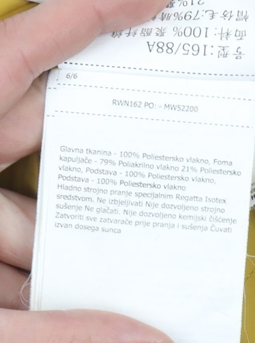 Regatta Womens Yellow Quilted Hooded Jacket Size 12