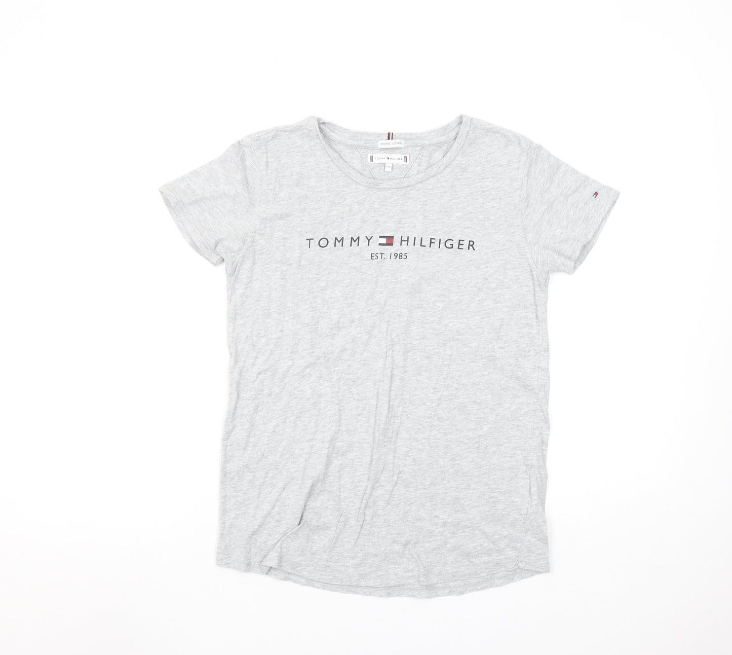 Mens UK Size L Tommy Hilfiger Grey  Cotton T-Shirt