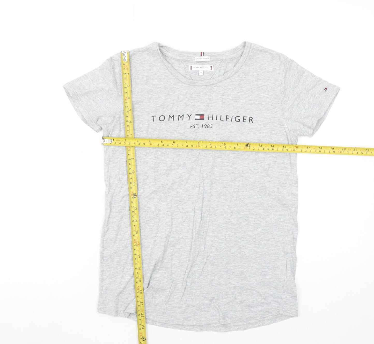 Mens UK Size L Tommy Hilfiger Grey  Cotton T-Shirt