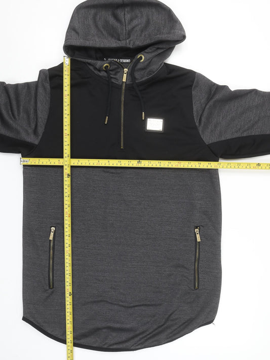 Supply & Demand Men’s Grey Half Zip Hoodie Size M Regular Fit