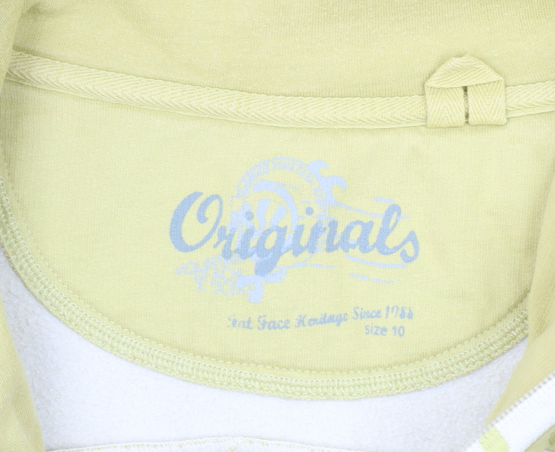 Fat Face Women’s Yellow 1/4 Zip Pullover Sweatshirt Size 10