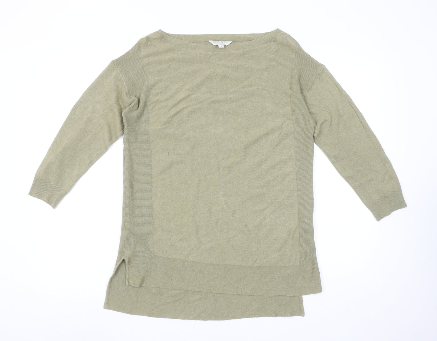 Monsoon Women’s Beige Linen Blend Tunic Jumper Size S