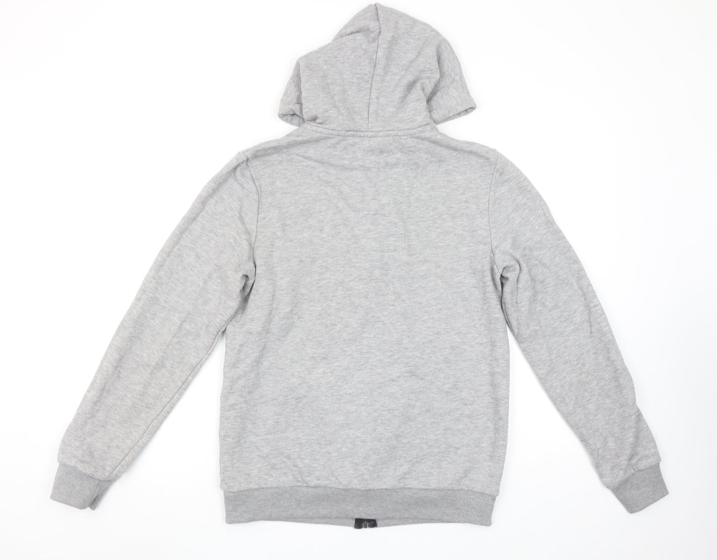 DFND Men's Grey Full Zip Hoodie Small Logo Detail Casual Sweatshirt