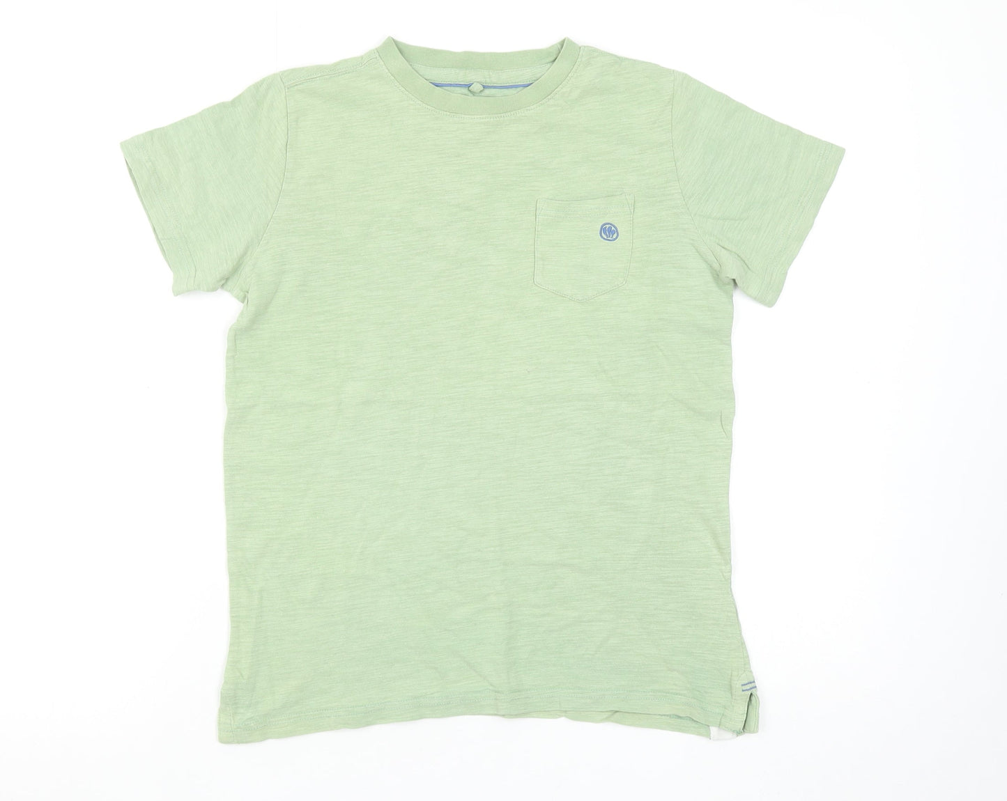 FatFace Boys Green Cotton Short Sleeve Basic T-Shirt 10-11 Years
