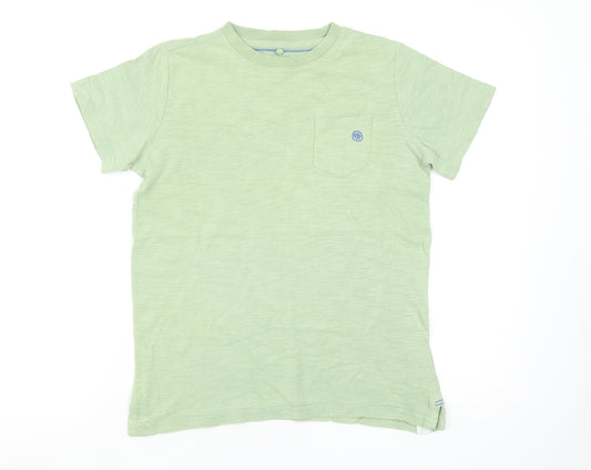 FatFace Boys Green Cotton Short Sleeve Basic T-Shirt 10-11 Years