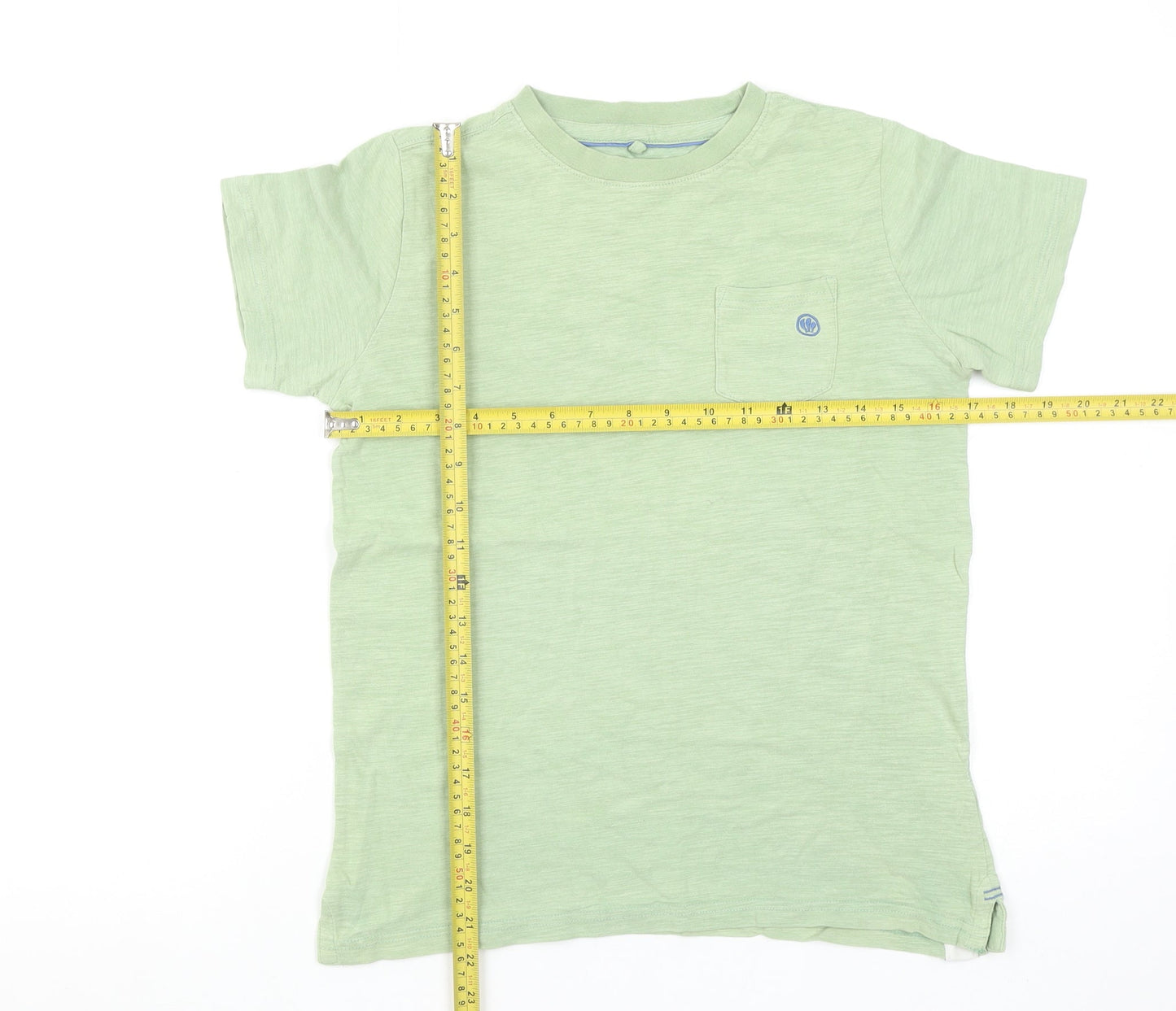 FatFace Boys Green Cotton Short Sleeve Basic T-Shirt 10-11 Years