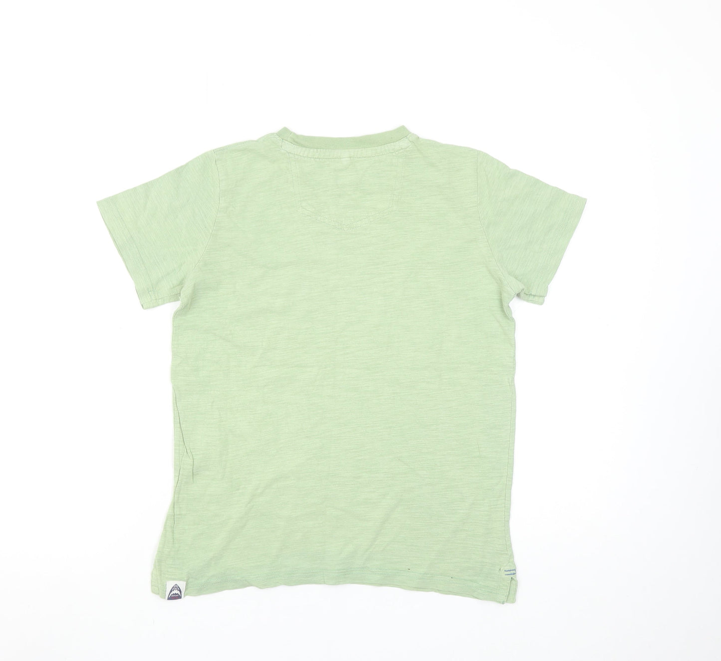 FatFace Boys Green Cotton Short Sleeve Basic T-Shirt 10-11 Years