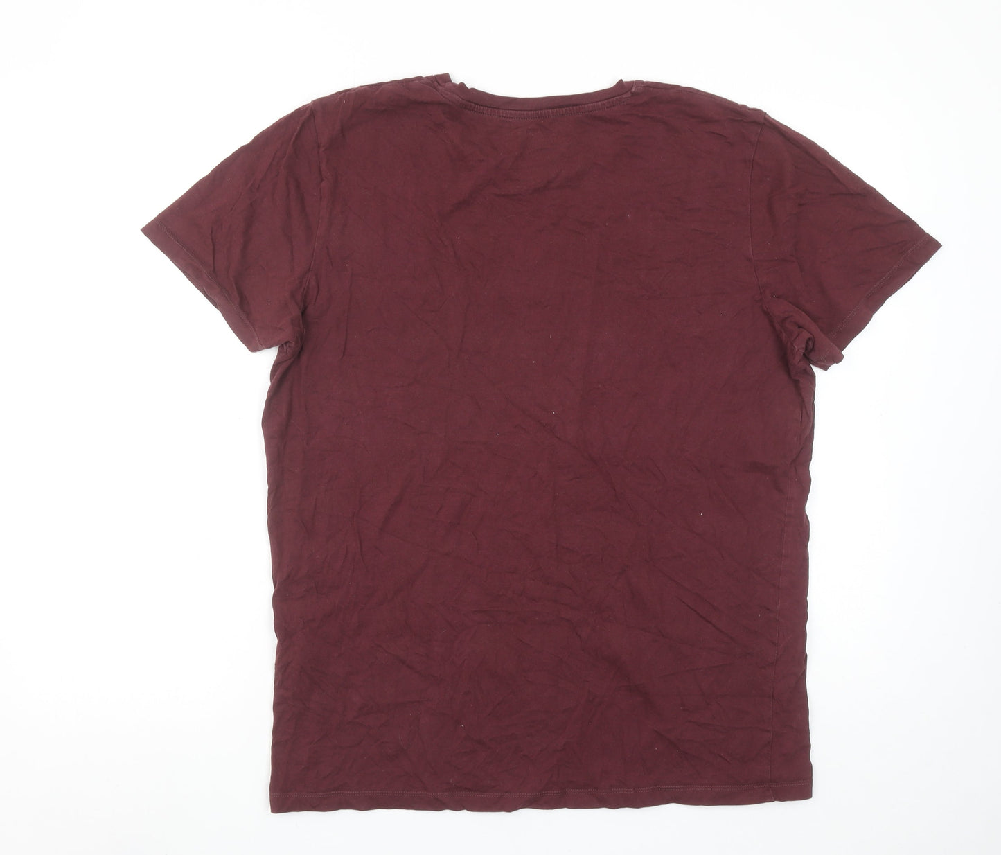 Jack & Jones Men's Brown XL Logo Crew Neck Cotton T-Shirt