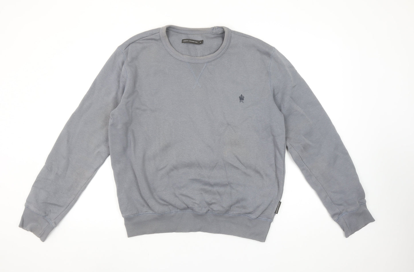 French Connection Men's Grey Crew Neck Sweatshirt Medium